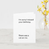 Carte Joyeux Anniversaire en Retard (Fleur jaune)