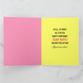 Carte Joyeux Anniversaire en Retard (Intérieur)
