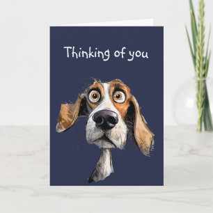 Carte Joyeux Anniversaire en Retard Chien Mignon Animal