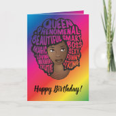 Carte Joyeux anniversaire, Encourageant les femmes, Arc- (Devant)