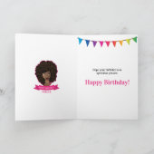 Carte Joyeux anniversaire, Encourageant les femmes noire (Intérieur)