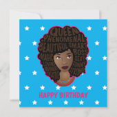 Carte Joyeux anniversaire, encourageant les femmes noire (Devant)