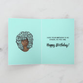 Carte Joyeux Anniversaire, Encourageant les femmes, Vert (Intérieur)