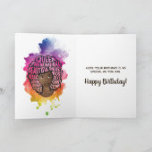 Carte Joyeux anniversaire ! Encouragement de l'aquarelle (Intérieur)