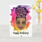 Carte Joyeux anniversaire ! Encouragement de l'aquarelle (Fleur jaune)