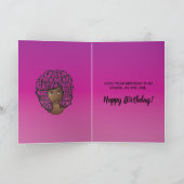 Carte Joyeux Anniversaire, Encouragement des femmes noir (Intérieur)