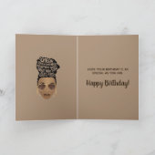 Carte Joyeux anniversaire ! Encourager les femmes noires (Intérieur)