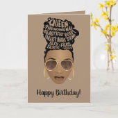 Carte Joyeux anniversaire ! Encourager les femmes noires (Fleur jaune)