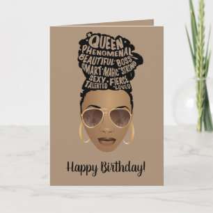 Carte Joyeux anniversaire ! Encourager les femmes noires