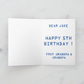 Carte Joyeux Anniversaire enfants pieuvre (Intérieur)