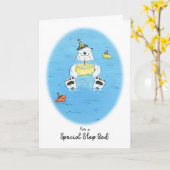 Carte Joyeux Anniversaire Étape Spéciale Papa, Ours Pola (Fleur jaune)