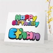 Carte Joyeux anniversaire Ethan (Fleur jaune)