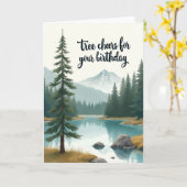 Carte Joyeux Anniversaire Evergreen Peak (Fleur jaune)