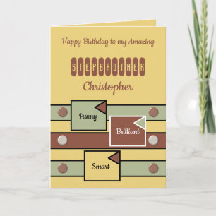 Carte Joyeux anniversaire extraordinaire Stepbrother jau