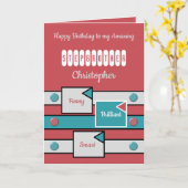 Carte Joyeux anniversaire extraordinaire Stepbrother rou (Fleur jaune)