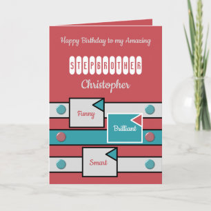Carte Joyeux anniversaire extraordinaire Stepbrother rou