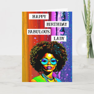 Carte Joyeux anniversaire Fabulous Lady