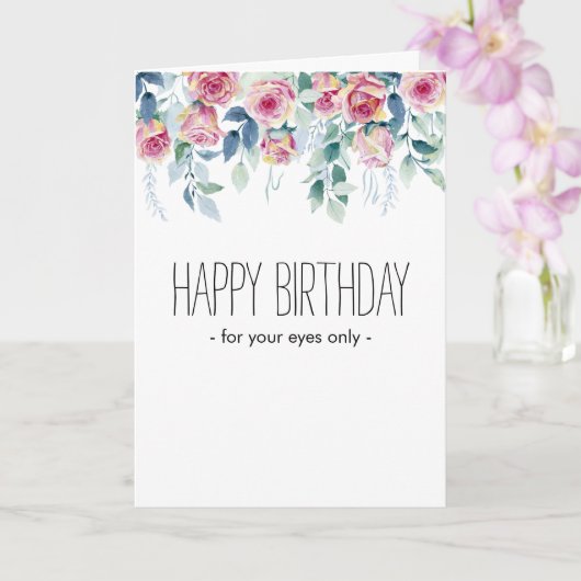 CARTE JOYEUX ANNIVERSAIRE (FAIS-MOI UNE FAVEUR) (Orchidée)