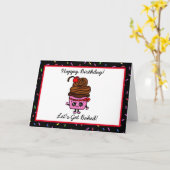 Carte Joyeux Anniversaire, Faisons-nous cuire (Fleur jaune)