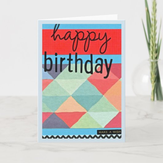 Carte Joyeux Anniversaire, Faites Un Souhait (Devant)