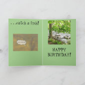 Carte Joyeux anniversaire Faites un voeu. .. Attrape un  (Intérieur)