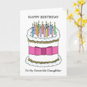 Carte Joyeux anniversaire Favori fille (Fleur jaune)