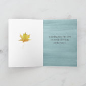 Carte Joyeux Anniversaire Favori Guy Automne Maple Feuil (Intérieur)