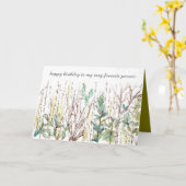 Carte Joyeux anniversaire Favori personne Sagebrush Plan (Fleur jaune)