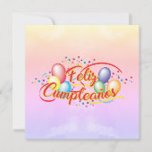 Carte Joyeux anniversaire | Feliz Cumpleaños (Devant)