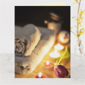 CARTE JOYEUX ANNIVERSAIRE FEMME MARI MESSAGES DE MASSAGE (Fleur jaune)