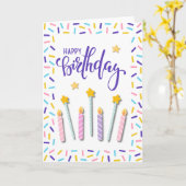 Carte Joyeux Anniversaire Festif (Fleur jaune)