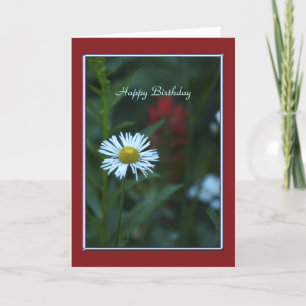 Carte Joyeux Anniversaire, Fête Blanche, Vert avec Front