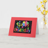 Carte Joyeux anniversaire, fête d'anniversaire (Fleur jaune)