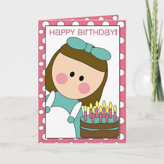 Carte joyeux anniversaire (fille) (Devant)