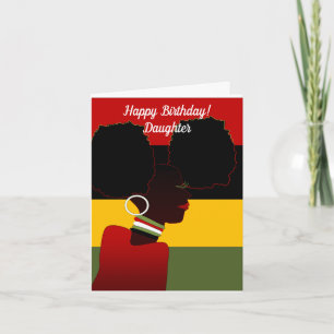 Carte Joyeux anniversaire fille afro-américaine