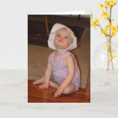 Carte Joyeux Anniversaire Fille d'un an (Fleur jaune)