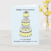 Carte Joyeux anniversaire fille et fille en droit (Fleur jaune)