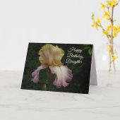 Carte Joyeux anniversaire fille Iris photo (Fleur jaune)