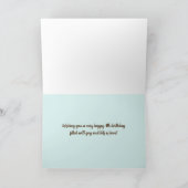 Carte Joyeux Anniversaire Fille Kitten Custom Nom d'âge (Intérieur)