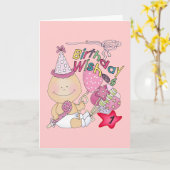Carte Joyeux anniversaire fille souhaite 1 an (Fleur jaune)