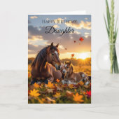 Carte Joyeux Anniversaire Fille | Thème Cheval (Devant)