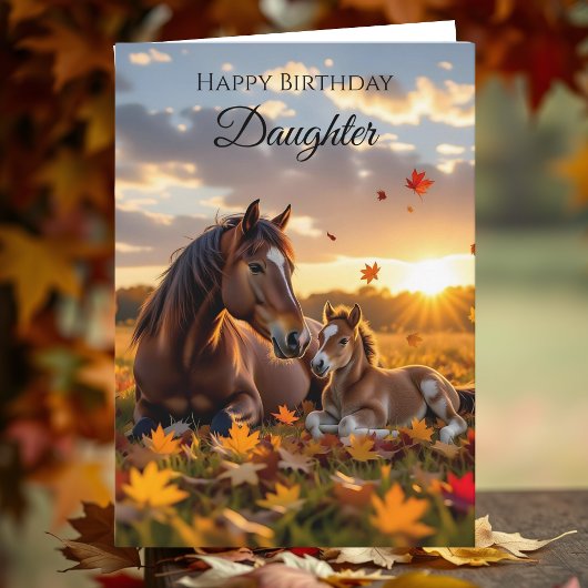 Carte Joyeux Anniversaire Fille | Thème Cheval