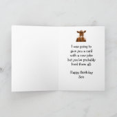 Carte Joyeux Anniversaire Fils Vache Joke Humour (Intérieur)