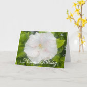Carte Joyeux Anniversaire Fleur Blanche (Fleur jaune)