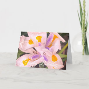 Carte Joyeux Anniversaire Fleur d'Iris