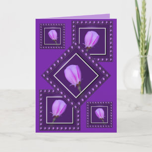 Carte Joyeux Anniversaire Fleur Élégante de Printemps