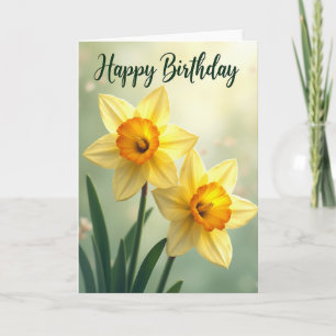 Carte Joyeux Anniversaire Fleur Jaune