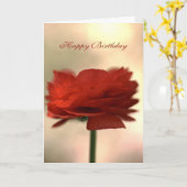 Carte Joyeux anniversaire - Fleur Ranunculus (Fleur jaune)