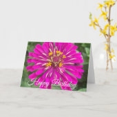 Carte Joyeux Anniversaire Fleur Rose Jaune (Fleur jaune)