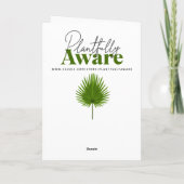 Carte Joyeux anniversaire | Fleurs blanches en pot de cu (Dos)